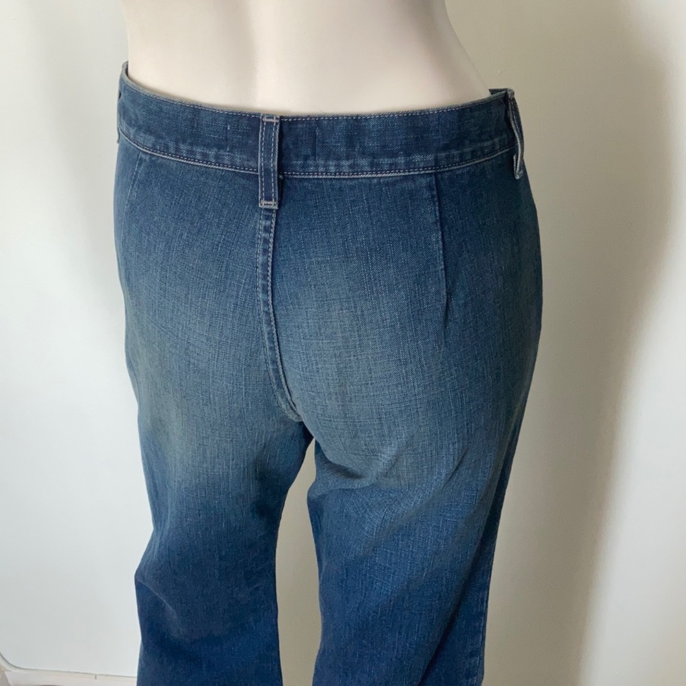 🎈🎈Nili Lotan Wide leg exposed Button Fly Jeans Mid - Picture 6 of 13